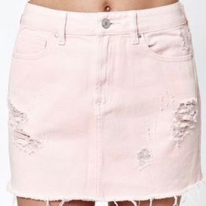 Pacsun Pink Denim Skirt